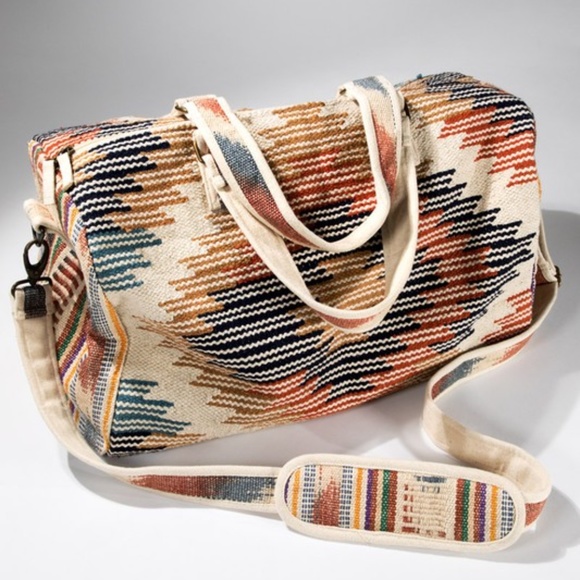 Last 1! NWT Boho Aztec Southwestern Weekender Bag - Picture 4 of 7